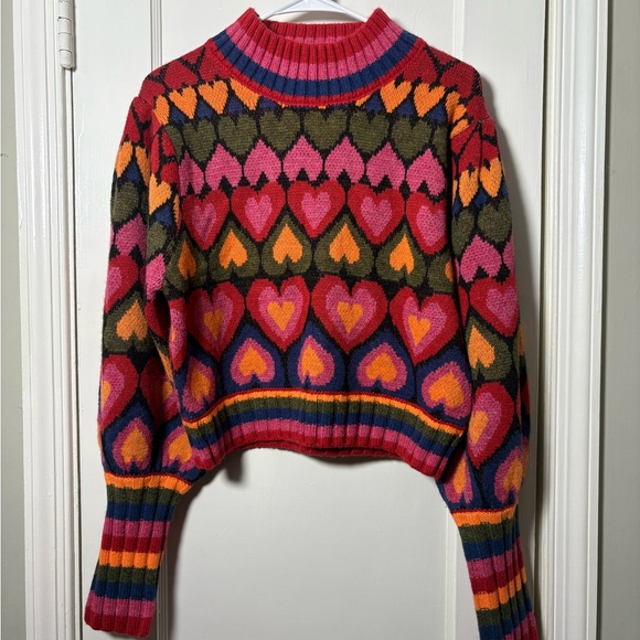 FARM Rio Sweaters - Farm Rio Full of Hearts Sweater